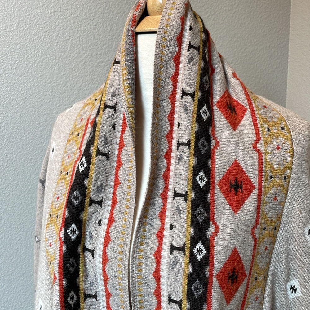 Anthropologie boho western rustic cardigan sweater sparrow medium size - Picture 2 of 8